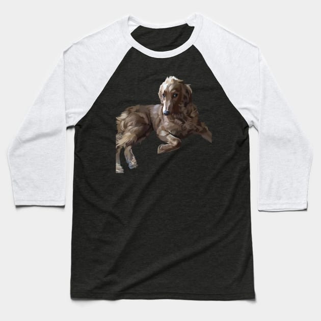 Brown And White The Dog- vector art the dog Baseball T-Shirt by ビーズ